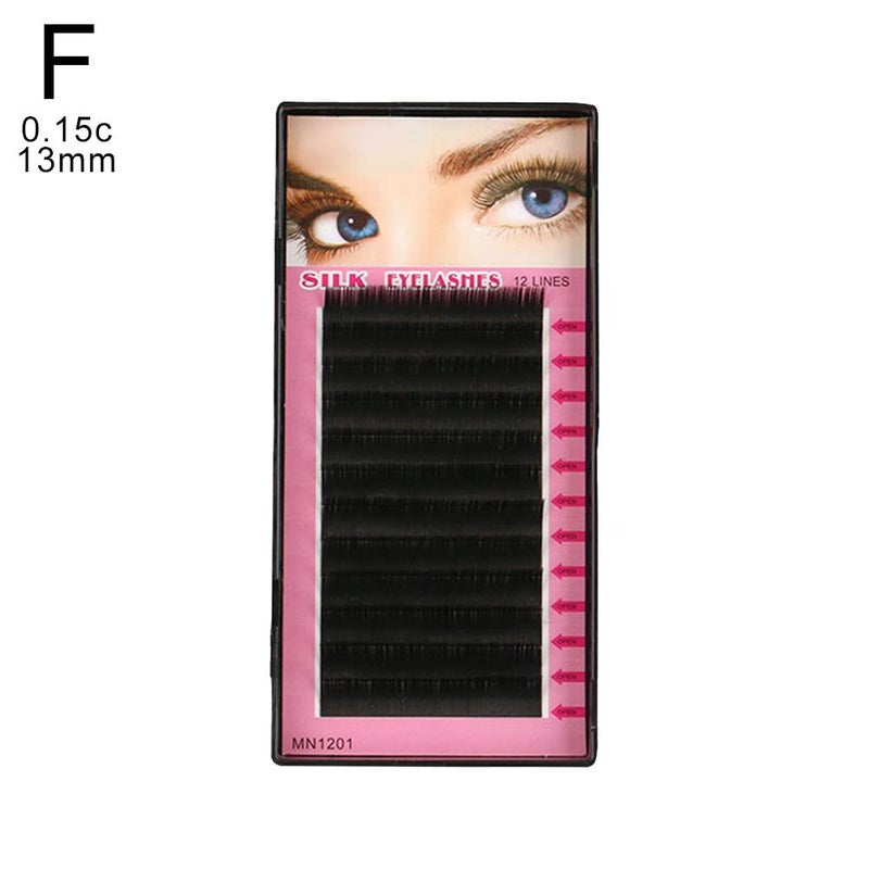 Densely packed fiber eyelash extensions for beginners to practice with; natural and realistic eyelashes, 0.15C.